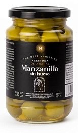 Оливки зеленые Манзанилья без косточки, 350гр