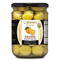 Оливки фарш. апельсином, Bernal, стекло, 436 г (250 г)