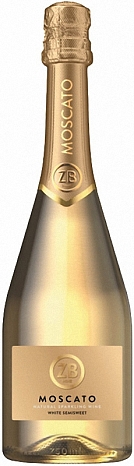 Вино игристое "ЗБ вайн МОСКАТО"  полусладкое белое 0,75 л