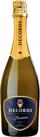 Вино игристое "Просекко "Декорди" Брют" белое брют 0,75 л