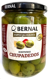 Оливки CHUPADEDOS, Bernal, с косточкой 436 г (250 г)