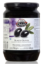 Маслины с косточкой в рассоле DELPHI 700г.