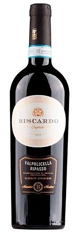 Вино "Бискардо Рипассо Вальполичелла Классико Супериоре ДОК" полусухое красное 0,75 л