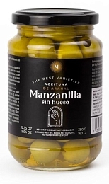 Оливки зеленые Манзанилья без косточки, 350гр
