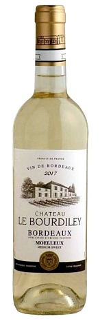 Вино "Шато ле Бурдиле Бордо АОП" белое полусладкое 0,75 л