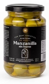 Оливки зеленые Манзанилья без косточки, 350гр
