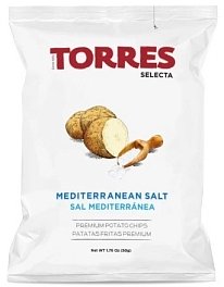 Картофельные чипсы со средиземноморской солью "TORRES" 50 г