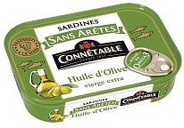 Сардины без костей, без головы, без хвоста в оливковом масле первого отжима "Connetable" 140гр