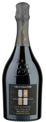 Вино игристое "Ле Манзане Просекко Конельяно Вальдоббьядене Просекко Супериоре"  брют белое 0,75 л