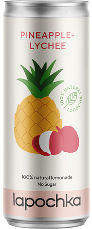 Напиток безалкогольный "Лапочка Микс 3 (ананас, личи)" 0,33 л