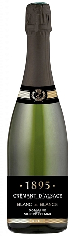 Вино игристое "Домен де ля Виль де Кольмар Блан де Блан Креман д’Эльзас АОП" белое брют 0,75 л