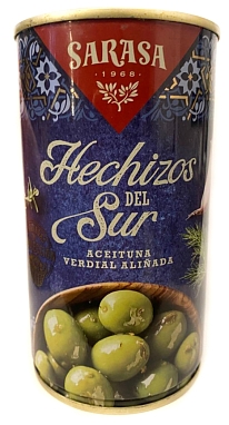 Оливки "Эчисос дель сюр" зеленые с косточкой (битые), 370 г