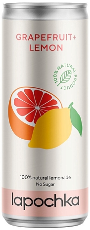 Напиток безалкогольный "Лапочка грейпфрут, лимон" 0,33 л