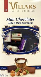 Вилларс мини-плитки Ассорти молочный и темный шоколад 250гр