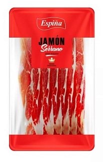 Продукт мясной из свинины "Окорок сыровяленый Хамон Серрано Гран Резерва" Espina нарезка 70гр
