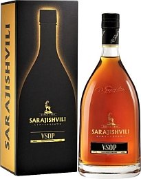 Коньяк "Сараджишвили VSOP" грузинский, выдержка 8 лет 0,5 л в п/у 